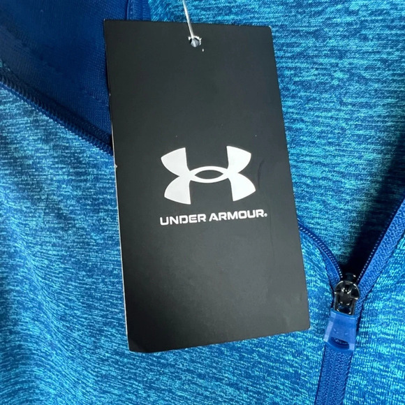 Under Armour Mens UA Tech 2.0 Half Zip Pullover Shirt Long Sleeve Blue Small NWT - Picture 4 of 12